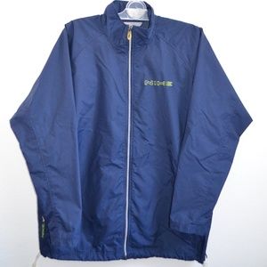 Vintage Nike Mens Windbreaker Blue White Zip XXL